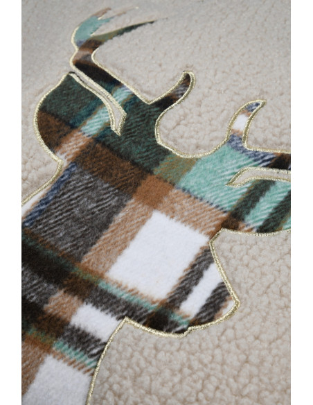 Coussin montagne WILDFOREST vert 45x45cm