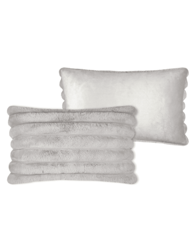 Coussin fausse fourrure POLARY écru 50 x 50 cm