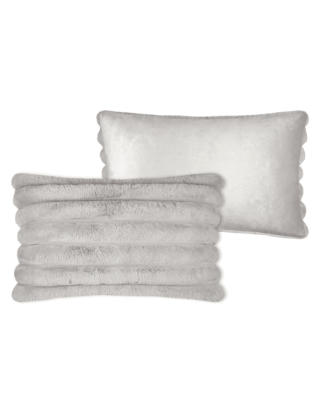 Coussin fausse fourrure POLARY écru 50 x 50 cm