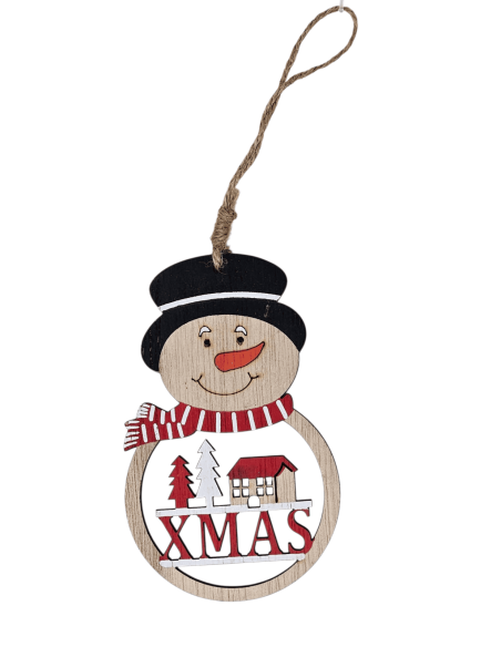 Suspension de noël BONHOMME DE NEIGE xmas en bois