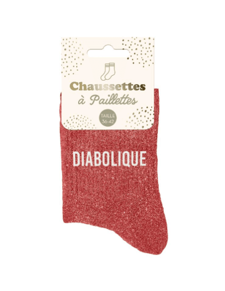 Chaussettes à paillettes femme DIABOLIQUE