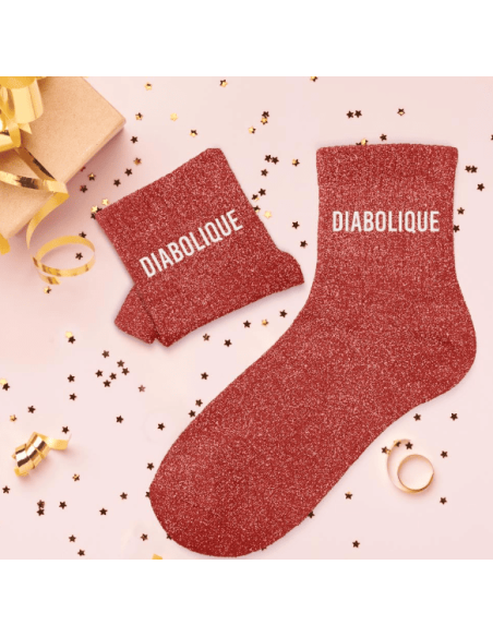 Chaussettes à paillettes femme DIABOLIQUE