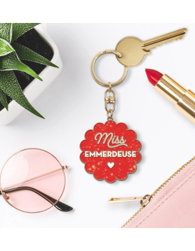 Porte clés paillettes EMMERDEUSE