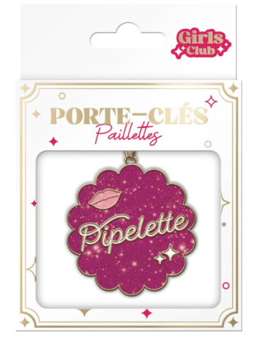 Porte clés paillettes PIPELETTE