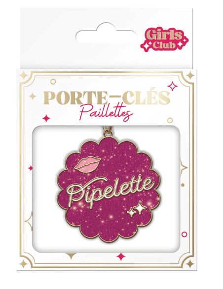 Porte clés paillettes PIPELETTE