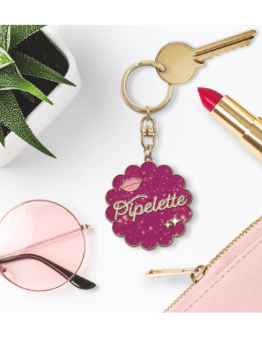 Porte clés paillettes PIPELETTE