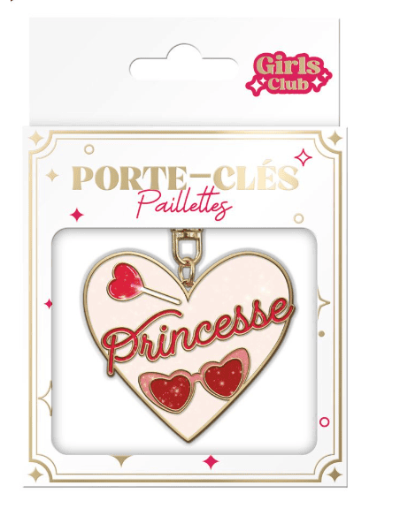 Porte clés paillettes PRINCESSE