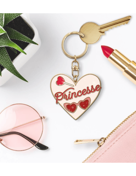 Porte clés paillettes PRINCESSE