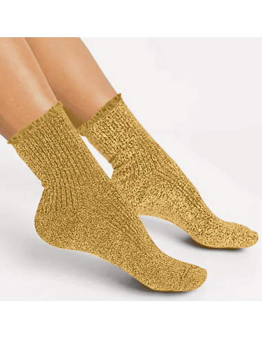 Chaussettes femme à paillettes FESTON OR