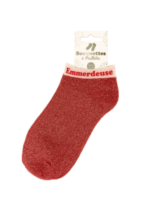 Socquettes à paillettes EMMERDEUSE