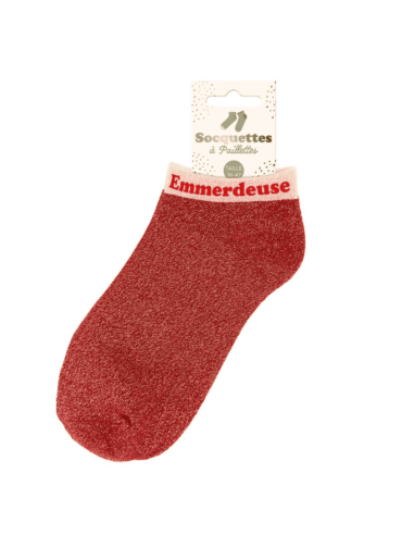 Socquettes à paillettes EMMERDEUSE