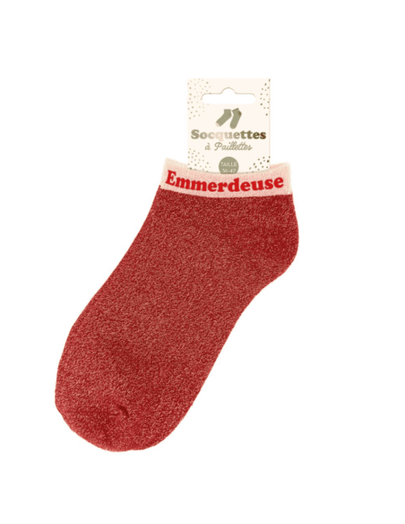 Socquettes à paillettes EMMERDEUSE