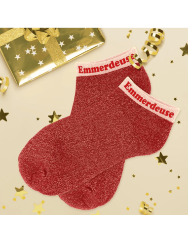 Socquettes à paillettes EMMERDEUSE