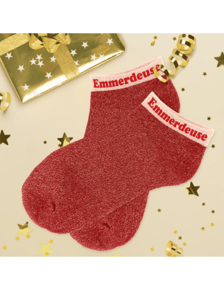 Socquettes à paillettes EMMERDEUSE