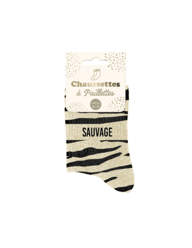 Chaussettes à paillettes SAUVAGE ZEBRE