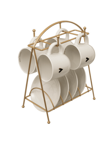 Rack 4 tasses THE FLORAL