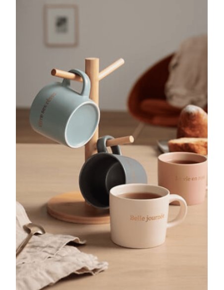 Rack 4 mugs BELLE JOURNEE 20 cl