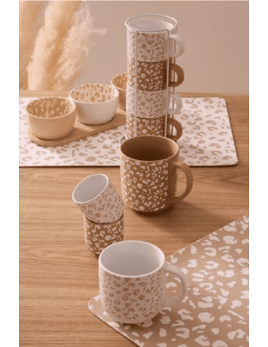 Rack 4 mugs LEOPARDI 20 cl