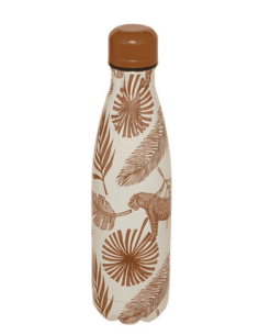Bouteille isotherme inox WILD leopard avec feuillage