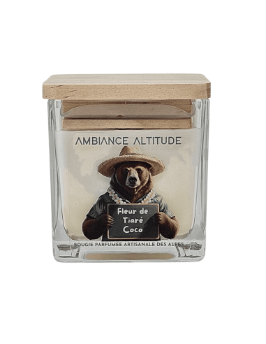 Bougie ambiance altitude FLEUR DE TIARE COCO 90g