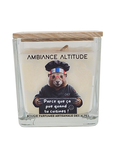 Bougie ambiance altitude PARCE QUE ÇA PUE QUAND TU CUISINES220g